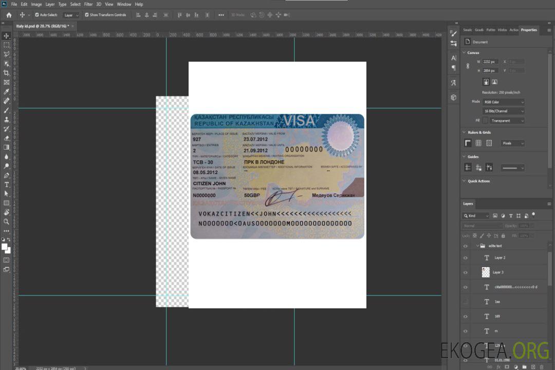 Visa KAZAKHSTAN template